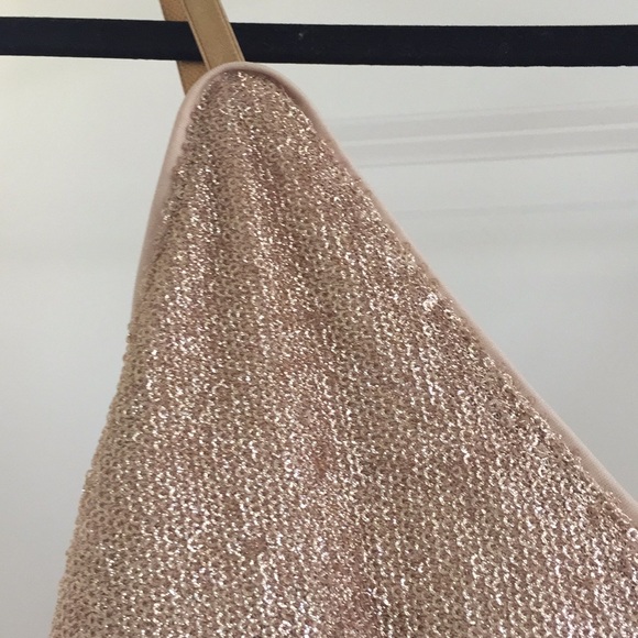 SOLD Peplum sequin gold top - Picture 4 of 8